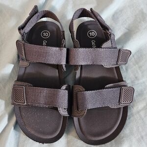 Cat & Jack Sandals Toddler 10 Dark Navy Blue Adjustable Velcro Hook & Loop